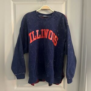 Uniquely HandMade One Of A Kind Vintage Piece Furst Of A Kind ILLINOIS Sweatshir